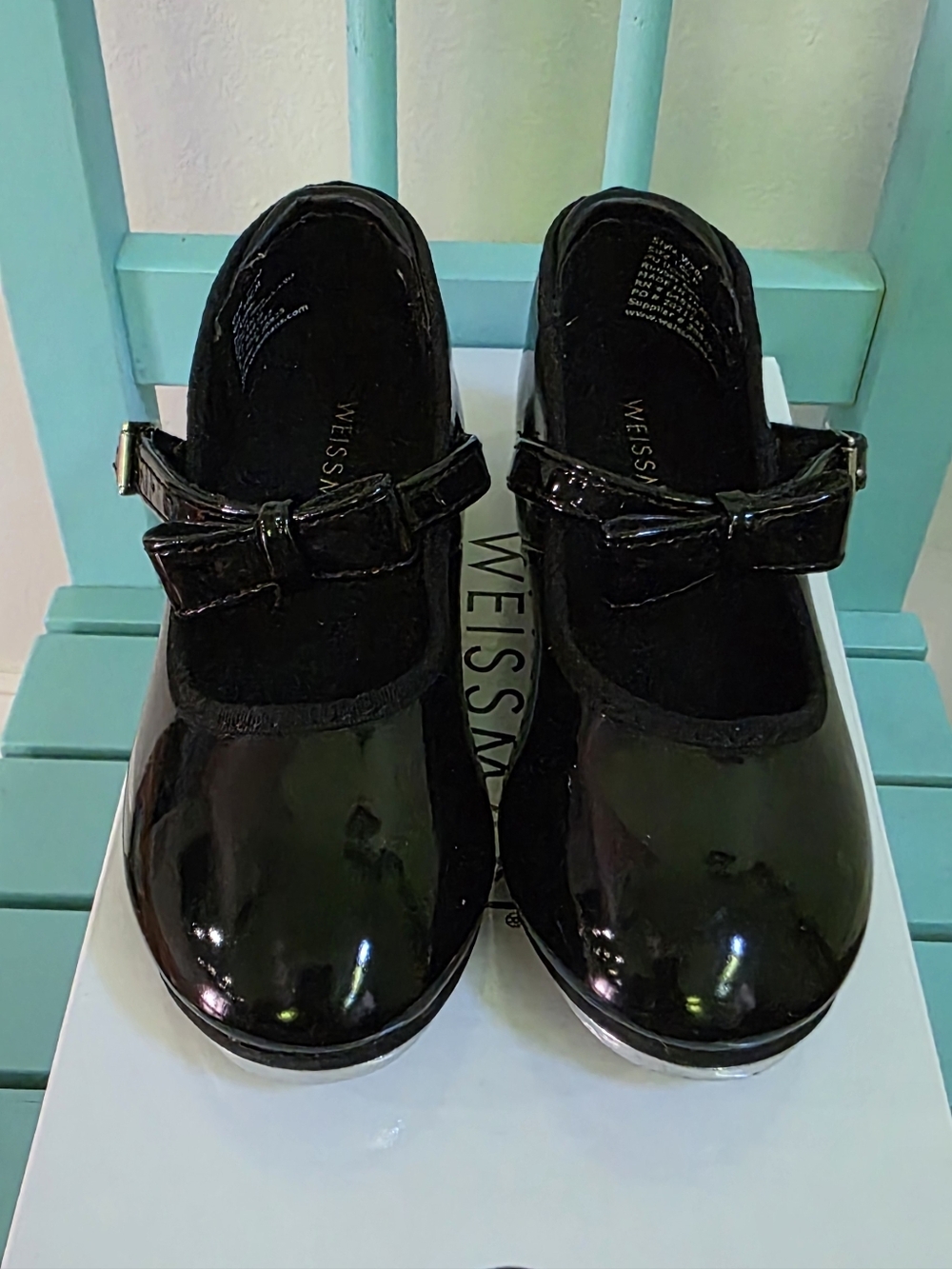 Weissman Black Patent Mary Jane Tap Shoe-Size 10CM
